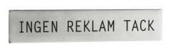 Skylt Ingen Reklam Självhäftande