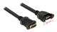  85100 - DeLOCK Panel-mount - HDMI-kabel - HDMI (hona) till HDMI (hona) - 25 cm - svart