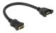  85100 - DeLOCK Panel-mount - HDMI-kabel - HDMI (hona) till HDMI (hona) - 25 cm - svart
