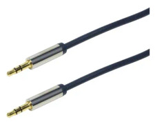 LogiLink 3.5mm - 3.5mm 5m, 3,5mm, Hankoppling, 3,5mm, Hankoppling, 5 m, Blå