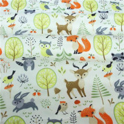 Tecknat twilltyg för quiltning, patchworkduk för barn, sömnad av fettkvarter materialtyg för barn, baby - 01 / 100x160cm