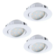 EGLO Pineda, Nedtryckbar spotlight, Glödlampan/-lamporna kan inte bytas ut, LED, 6 W, 3000 K, Vit