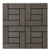 vidaXL Trall 11 st WPC 30x30 cm 1 kvm mörkbrun