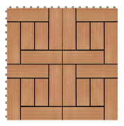 Homestorecity 22 st Terrastegels 30x30 cm 2 m² HKC teakfärg 2