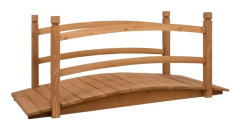 vidaXL Trädgårdsbro 140x60x60 cm massivt granträ