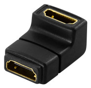 DELOCK HDMI-adapter, 19-pin hona till hona, vinklad