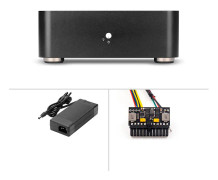 Aluminiumchassi liten stationär datorfodral psu mini itx pc med strömförsörjning