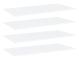 Hyllplan 4 st vit 80x20x1,5 cm spånskiva