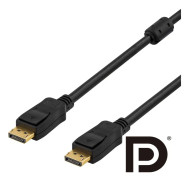 DP-1020-K - Deltaco - DisplayPort-kabel - DisplayPort (hane) till DisplayPort (hane) - 2 m - svart