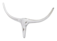 vidaXL Väggdekoration tjurhuvud silver 72 cm