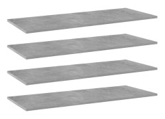 Hyllplan 4 st betonggrå 100x40x1,5 cm spånskiva