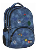 St. Majewski 4-compartment backpack Spine-Friendly Jeans & Badges (270951)
