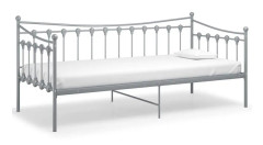 Medina Sängram bäddsoffa grå metall 90x200 cm