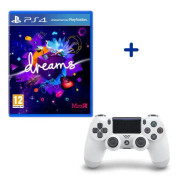 PlayStation Pack: DualShock V2 Controller White / Glacier White + Dreams