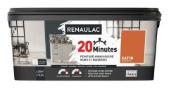 RENAULAC Enfärgad interiörfärg 20 minuter väggar och träarbete - 2,5L - 25 m² - Orange 70-talssatin