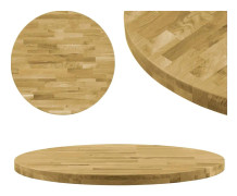 The Living Store Bordsskiva massivt ekträ rund 44 mm 700 mm