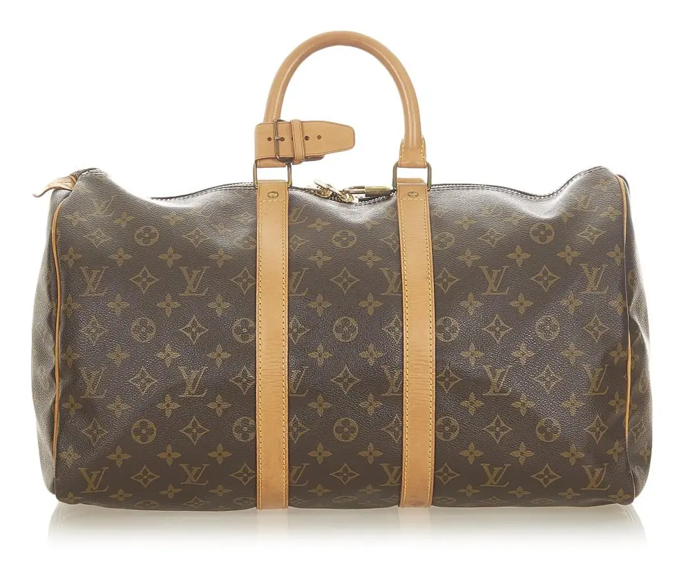 Pre-owned Louis Vuitton Monogram Keepall 45 Brown