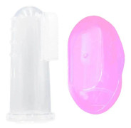 Baby finger silikon, tandenborstel klar, gummitandborste