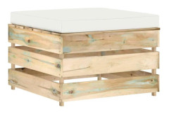 Ottoman till modulsoffa med dyna impregnerat trä