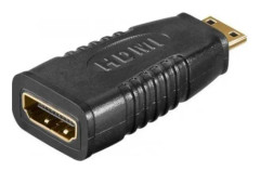 Techly Mini HDMI - HDMI M/F, Mini HDMI, HDMI, Svart