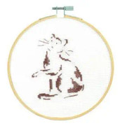 Broderikit Tavla Lekande Katt
