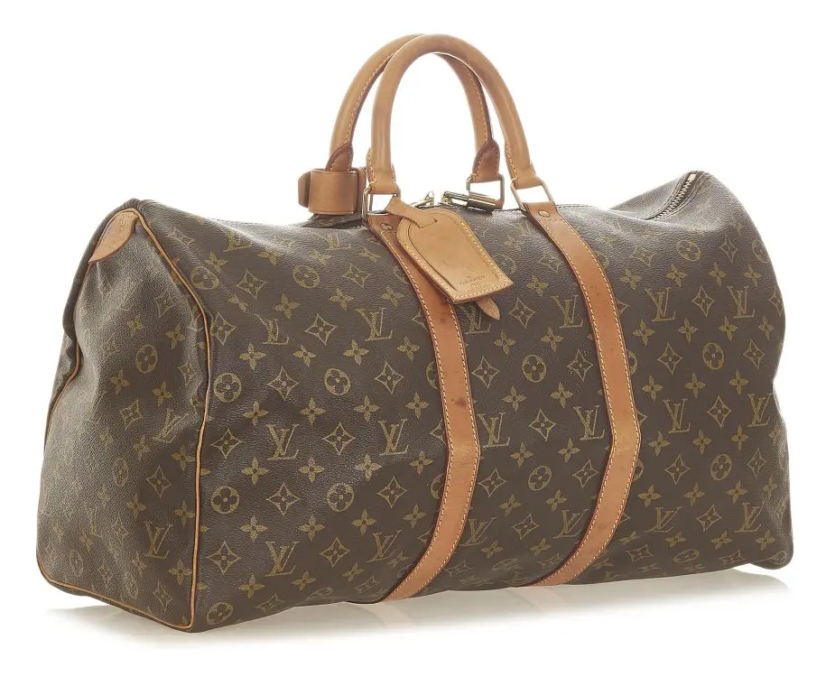 Pre-owned Louis Vuitton Monogram Keepall 50 Brown