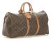 Pre-owned Louis Vuitton Monogram Keepall 50 Brown