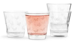 Butterfly glas 4-pack vit
