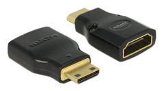 DeLOCK HDMI‑adapter, Mini‑C ha ‑ Typ A ho, 3840x2160, svart