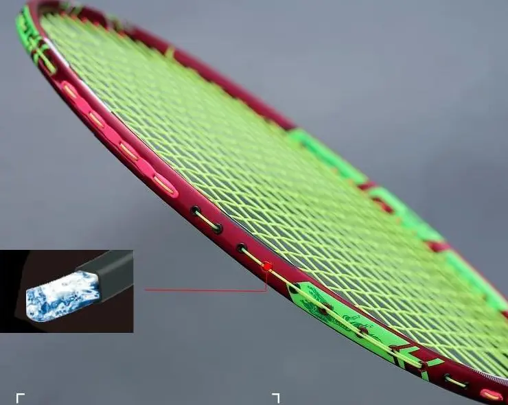 Full kolfiber lättaste badmintonracket