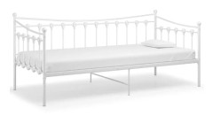 Medina Sängram bäddsoffa vit metall 90x200 cm