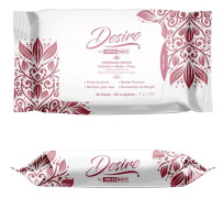 Desire Unscented Feminine Wipes 25pcs box