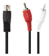 Ljudkabel, DIN till 2x RCA - 1 m
