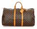 Pre-owned Louis Vuitton Monogram Keepall 55 Brown