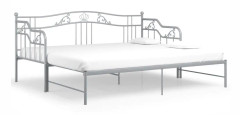 vidaXL Utdragbar sängram bäddsoffa grå metall 90x200 cm - Bäddsoffa - Bäddsoffor - Bäddsoffa Ram - Bädsoffor Ram