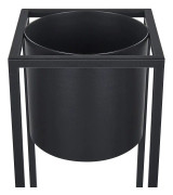 Växtställ Svart Järn 15 x 15 x 40 cm Inomhus Utomhus Metall Blomkruka UV-beständig Modern Industriell Stående