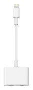 SiGN Lightning till 3.5mm Adapter för Ljud & Laddning, 12W, 10cm - Vit