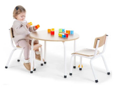CHILDHOME Barnstol 2 st naturträ och vit