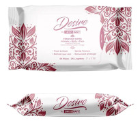 Desire Unscented Feminine Wipes 25pcs x 6 Display