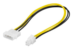  DELTACO Adapterkabel 4-pin till ATX12V(P4), 30cm (SSI-40)