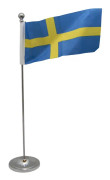 Bordsflagga Sverige (Metall)