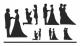Wedding Silhouette Patchwork Utstickare