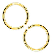 2-pack Guld Fake Piercing Öron Läpp Näsring Septum Läppring