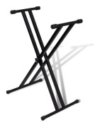Keyboardstativ svart vikbart justerbart 100kg