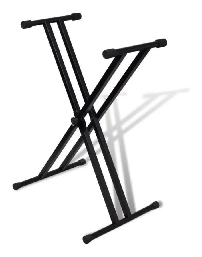 Keyboardstativ svart vikbart justerbart 100kg