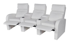 Biosoffa 3-sits konstläder vit