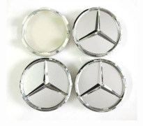 MB37 - 60MM 4-pack Centrumkåpor Mercedes Benz chrome