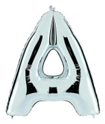 Bokstavsballong Silver