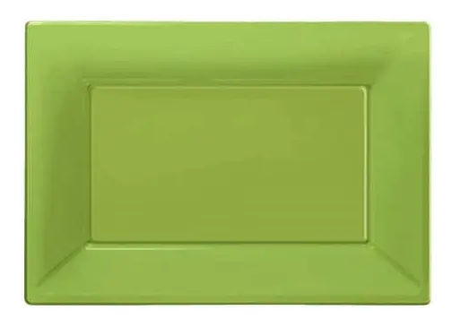 Serveringsfat i Plast Rektangel Limegrön
