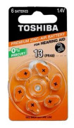 Toshiba PR48 NE DP-6, Engångsbatteri, PR48, Zink-luft, 1,4 V, 6 styck, Orange